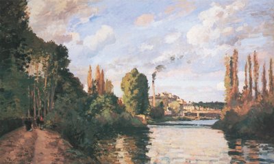 Banks of the Water at Pontoise by Camille Jacob Pissarro